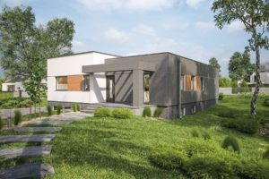 El diseño de la Casa Prefabricada restringida - opción I (sótano) - C340